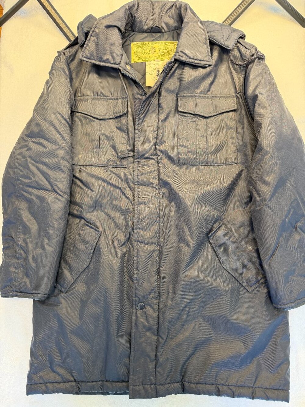 Vintage 70s 80s Canadian Parka Mens Medium Black Military Style RCAF Utility Jac